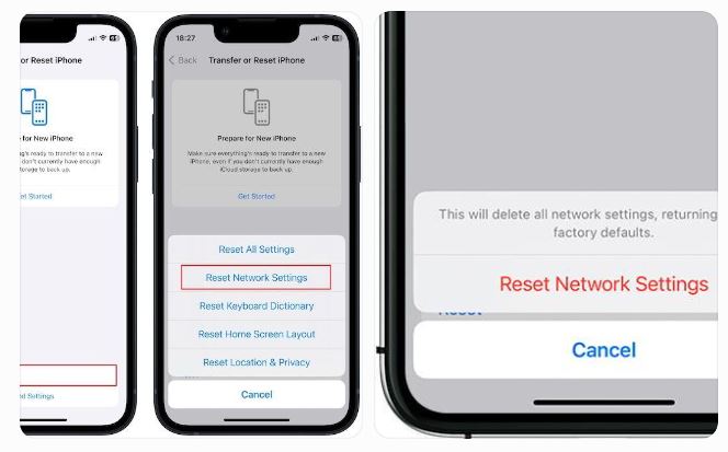 Đặt lại cài đặt mạng trên iPhone