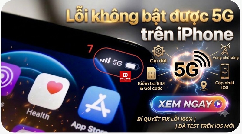 Lỗi không bật được 5G trên iPhone