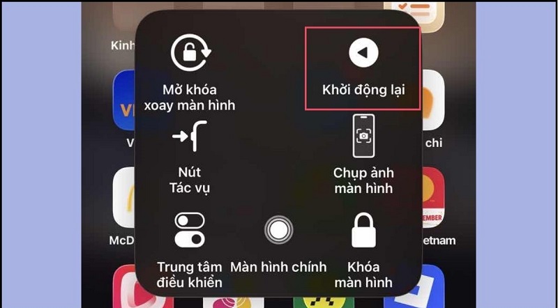 Khởi động lại iPhone