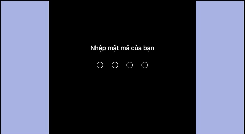 Nhập mật mã mở khóa