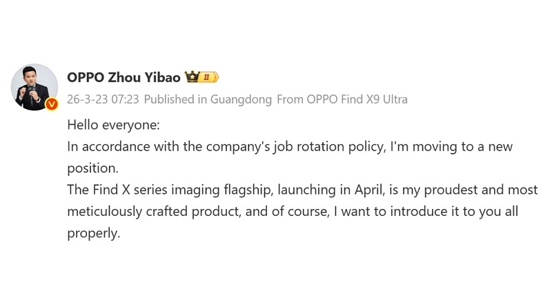 Thông tin về OPPO Find X9 Ultra