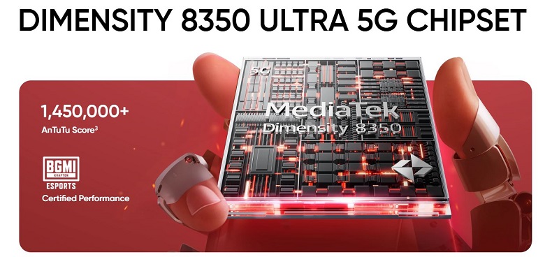 realme P3 Ultra chạy chip Dimensity 8350 Ultra mạnh mẽ