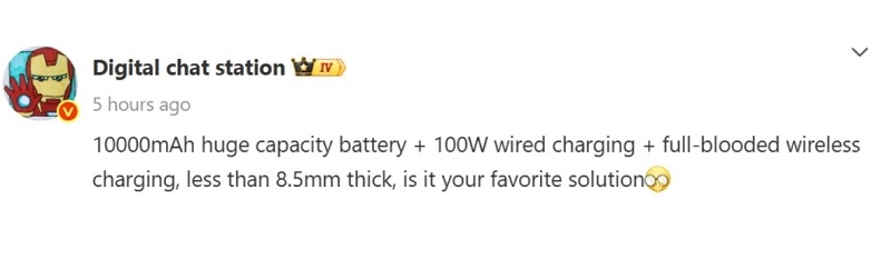 Redmi K90 Ultra có pin khủng 10,000mAh, sạc nhanh 100W