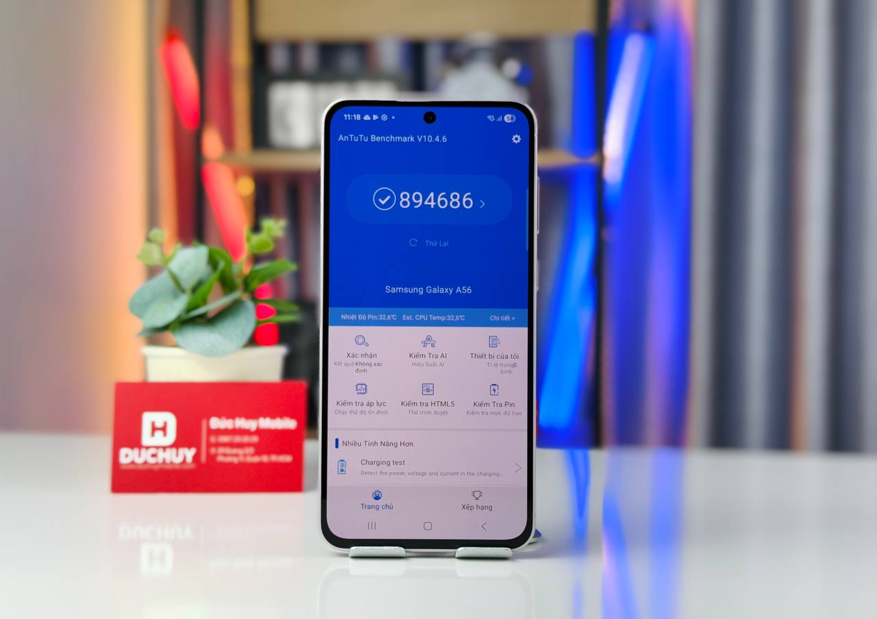 Samsung Galaxy A56 5G đạt 894.686 điểm AnTuTu