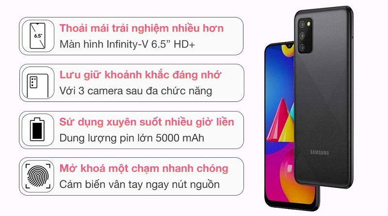 tính năng Samsung Galaxy A03s Trôi Bảo hành