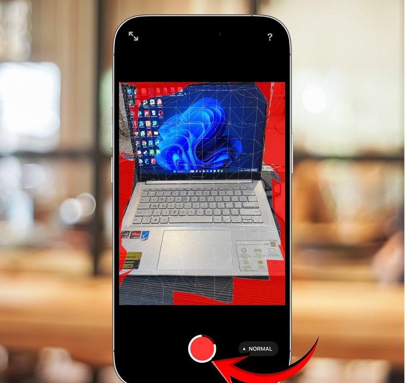 Tiến hành quét bằng cách di chuyển quanh đối tượng