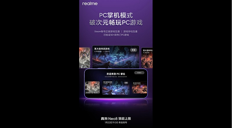 realme Neo 8 hỗ trợ kết nối tay cầm rời,