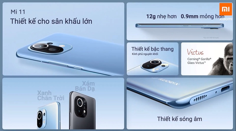 thiết kế Xiaomi Mi 11 5G