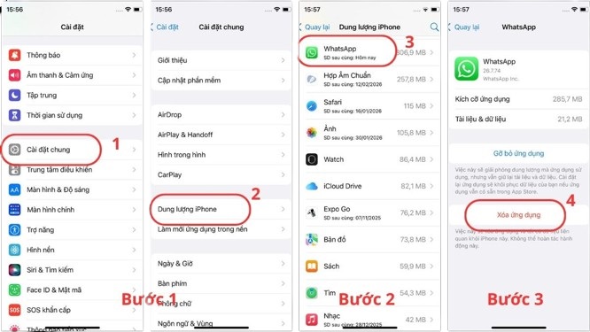 Cách xóa hoàn toàn dữ liệu WhatsApp trên iphone