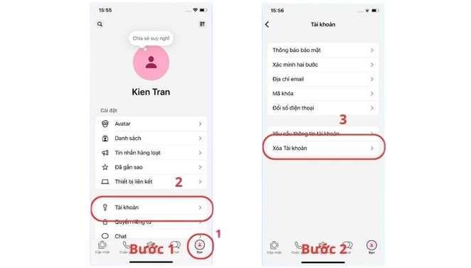 xóa tài khoản WhatsApp trên iphone
