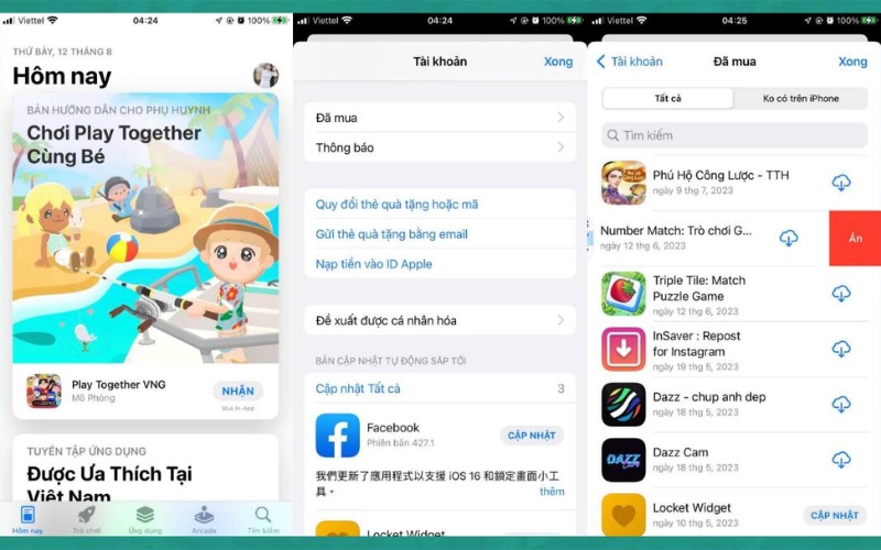 Cách ẩn ứng dụng đã tải về trên App Store