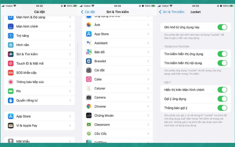 Cách ẩn ứng dụng khỏi thanh tìm kiếm Siri & Spotlight