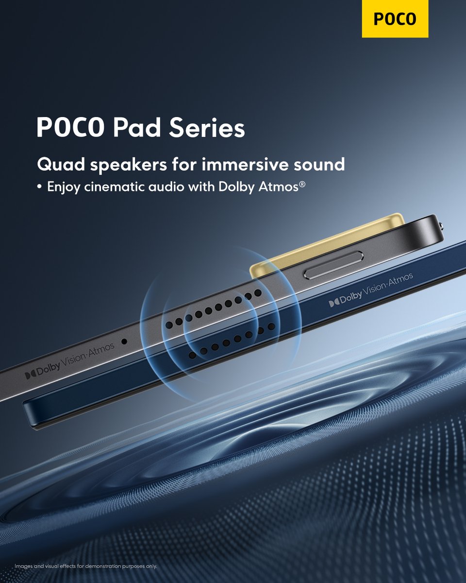 Poco Pad X1 có hệ thống 4 loa (Quad Speakers)