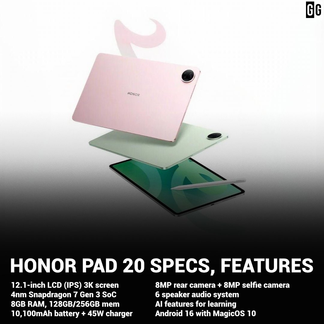 Thông tin cấu hình Honor Pad 20