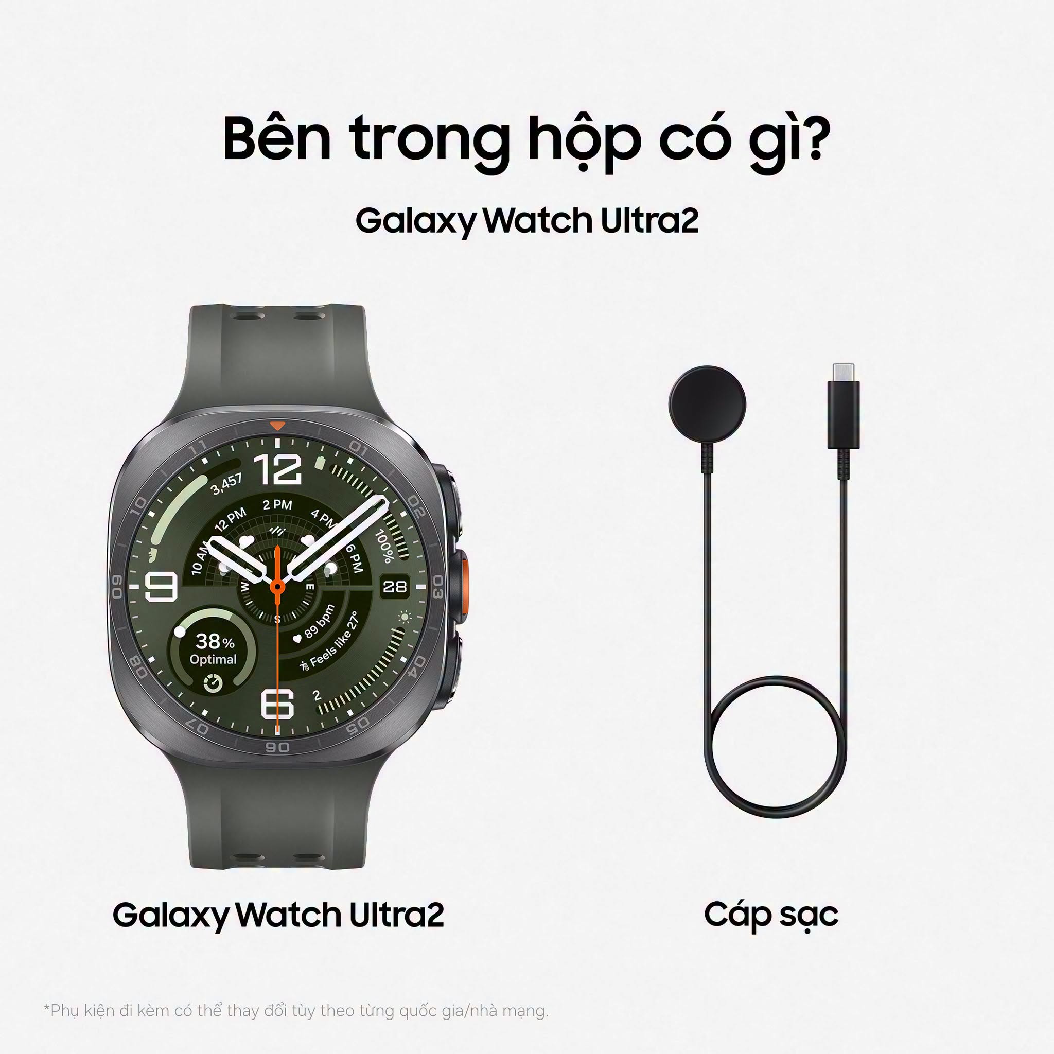Samsung Galaxy Watch Ultra 2 47mm tiếp tục sử dụng khung viền titan