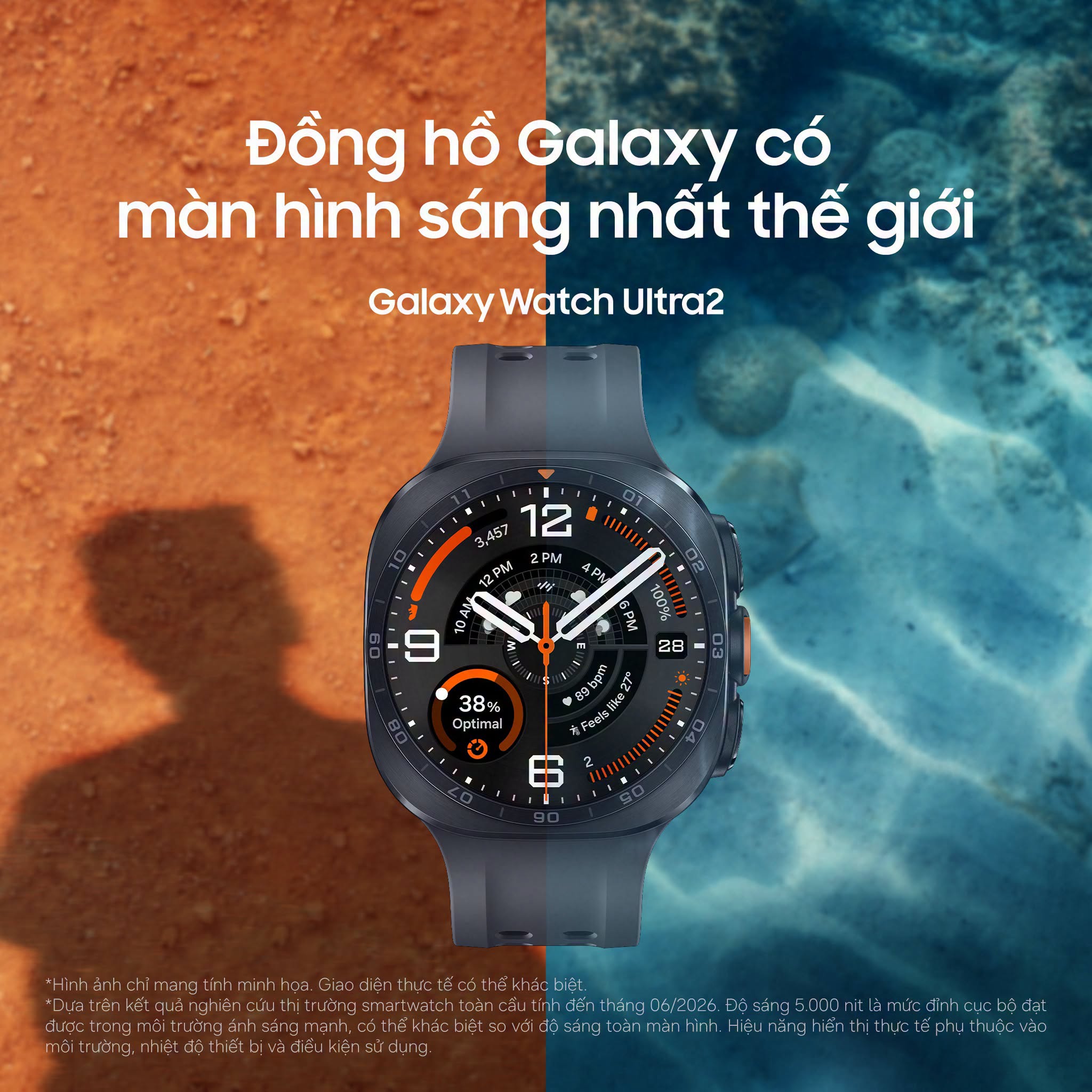 Galaxy Watch Ultra2 LTE sở hữu tấm nền Super AMOLED kích thước 1,52 inch