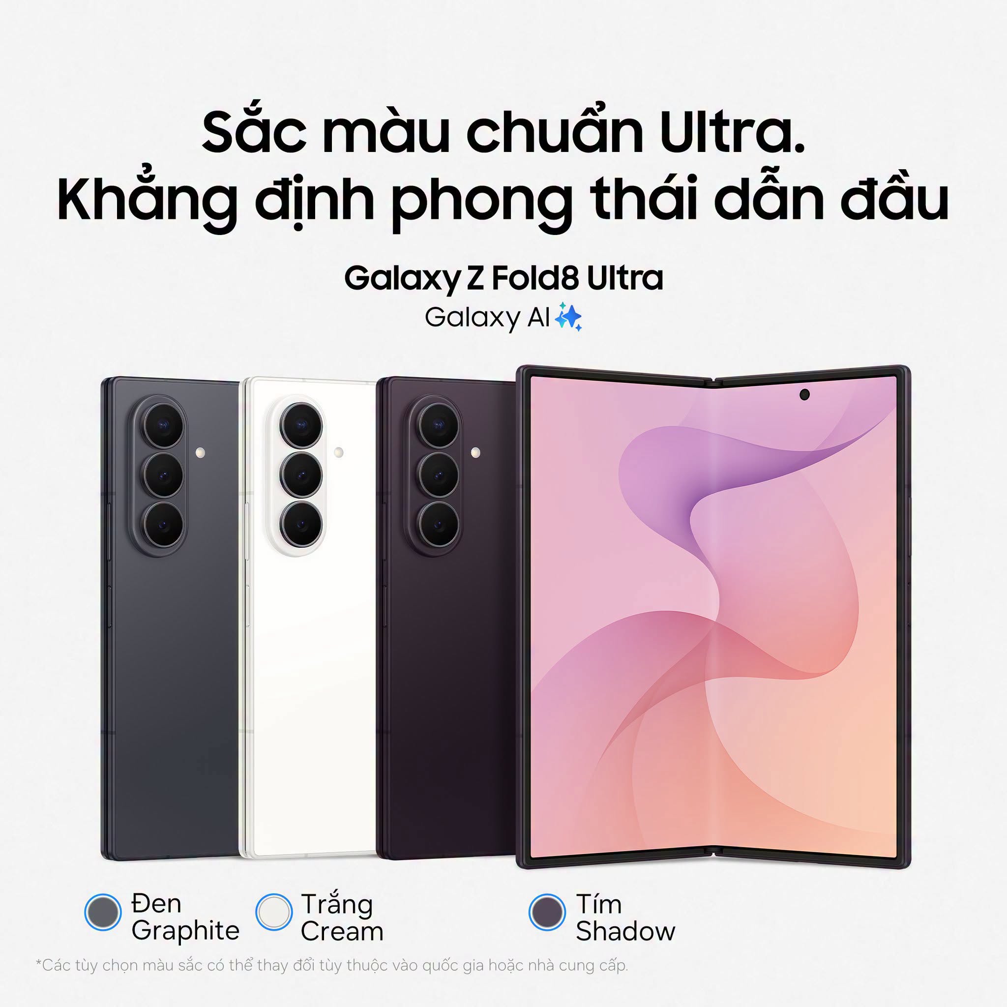 Galaxy Z Fold8 Ultra 512GB hiện có 4 màu
