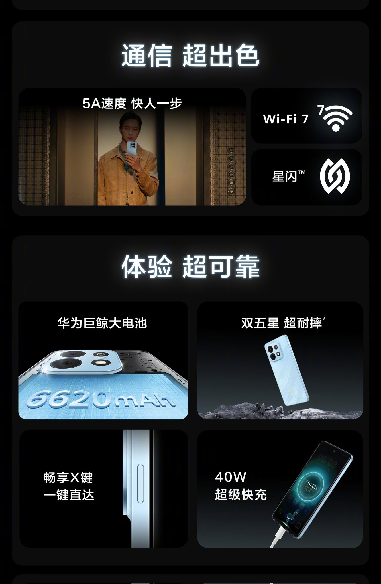 Huawei Enjoy 90 Plus có viên pin Si/C Li-Ion 6620mAh