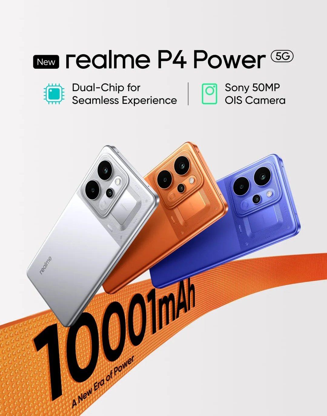 Realme P4 Power trang bị viên pin dung lượng là 10.001 mAh