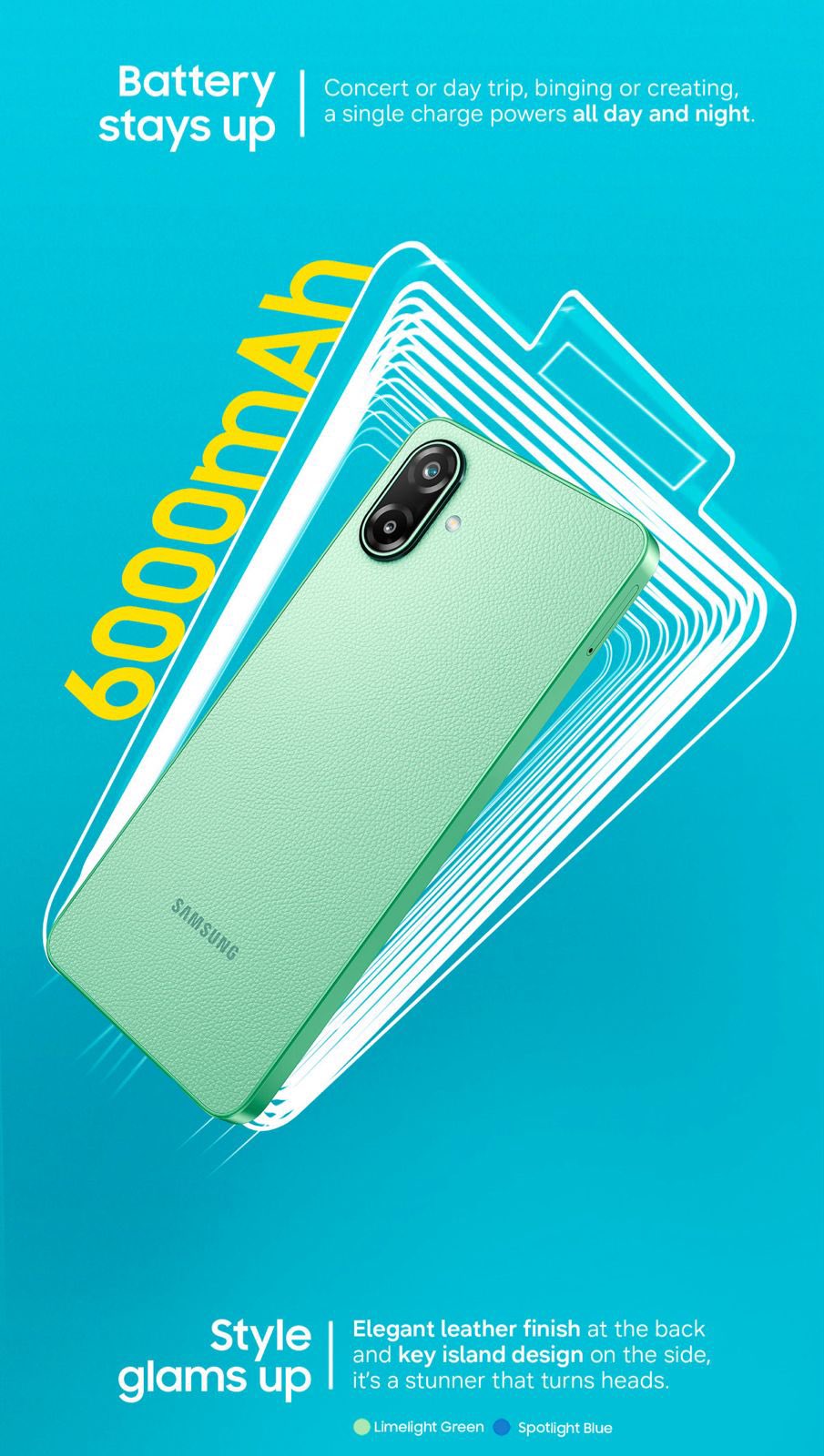 Samsung Galaxy F70e trang bị viên pin 6000mAh