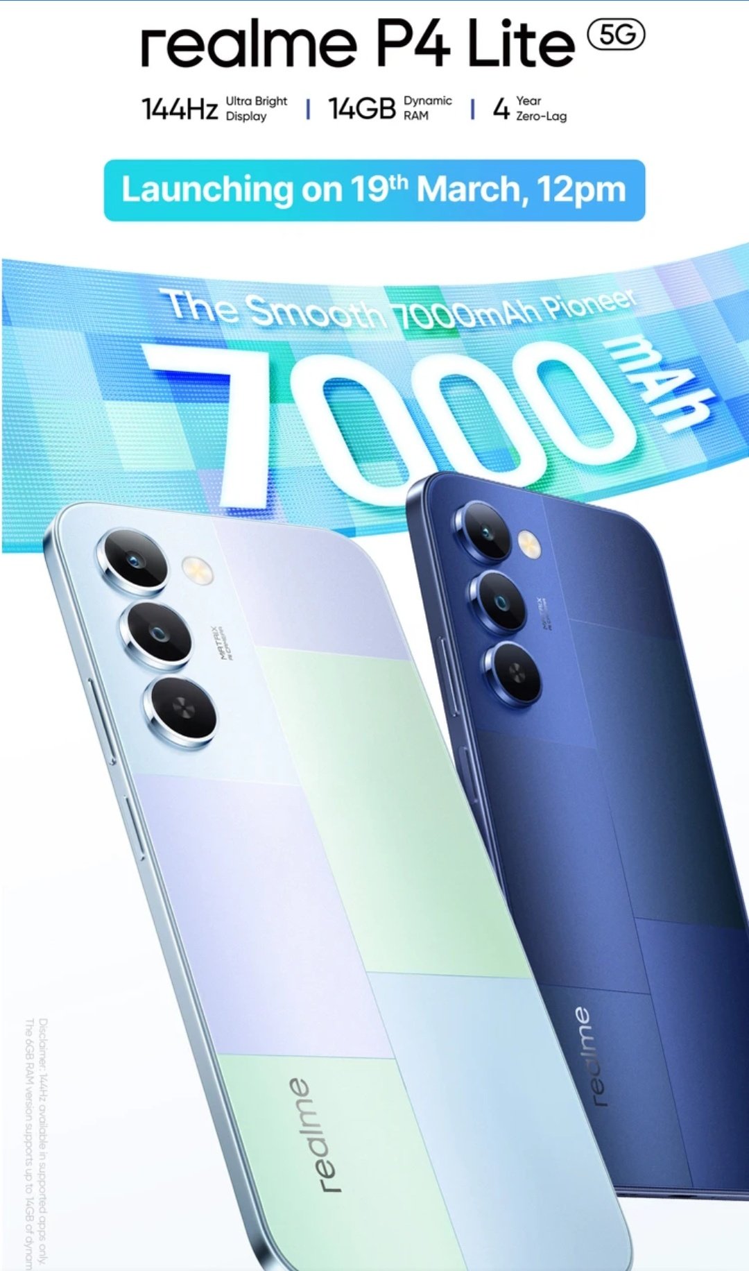 Realme P4 Lite 5G ra mắt ngày 19/3/2026