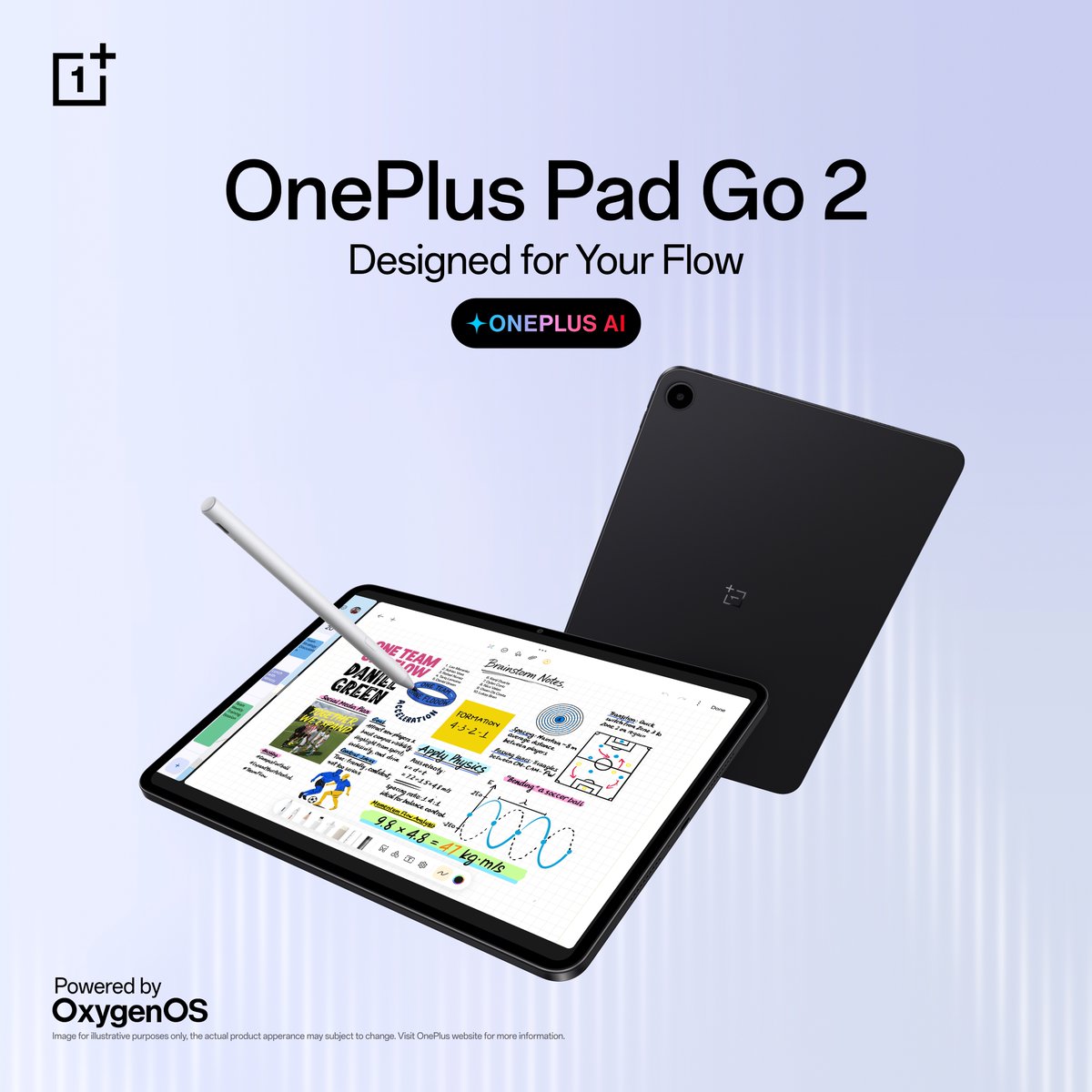 OnePlus Pad Go 2 có thiết kế nguyên khối kim loại