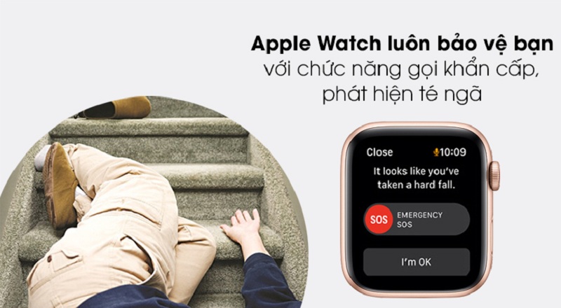 SOS trên Apple Watch SE 44mm (4G)