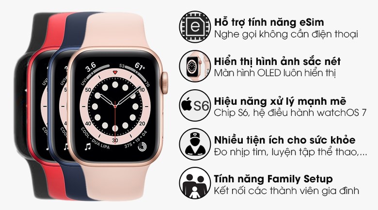 tính năng Apple Watch Series 6 40mm LTE