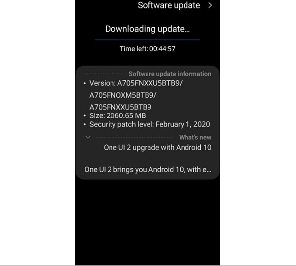 Bản cập nhật Android 10 tháng 2