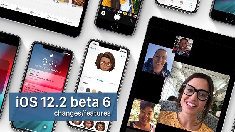 ios 12.2 beta 6 mới ra mắt 