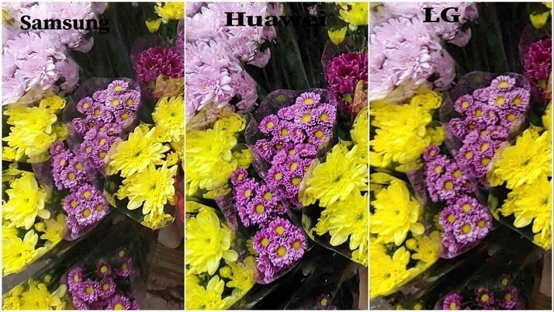 so sánh camera chụp hoa samsung huawei lg