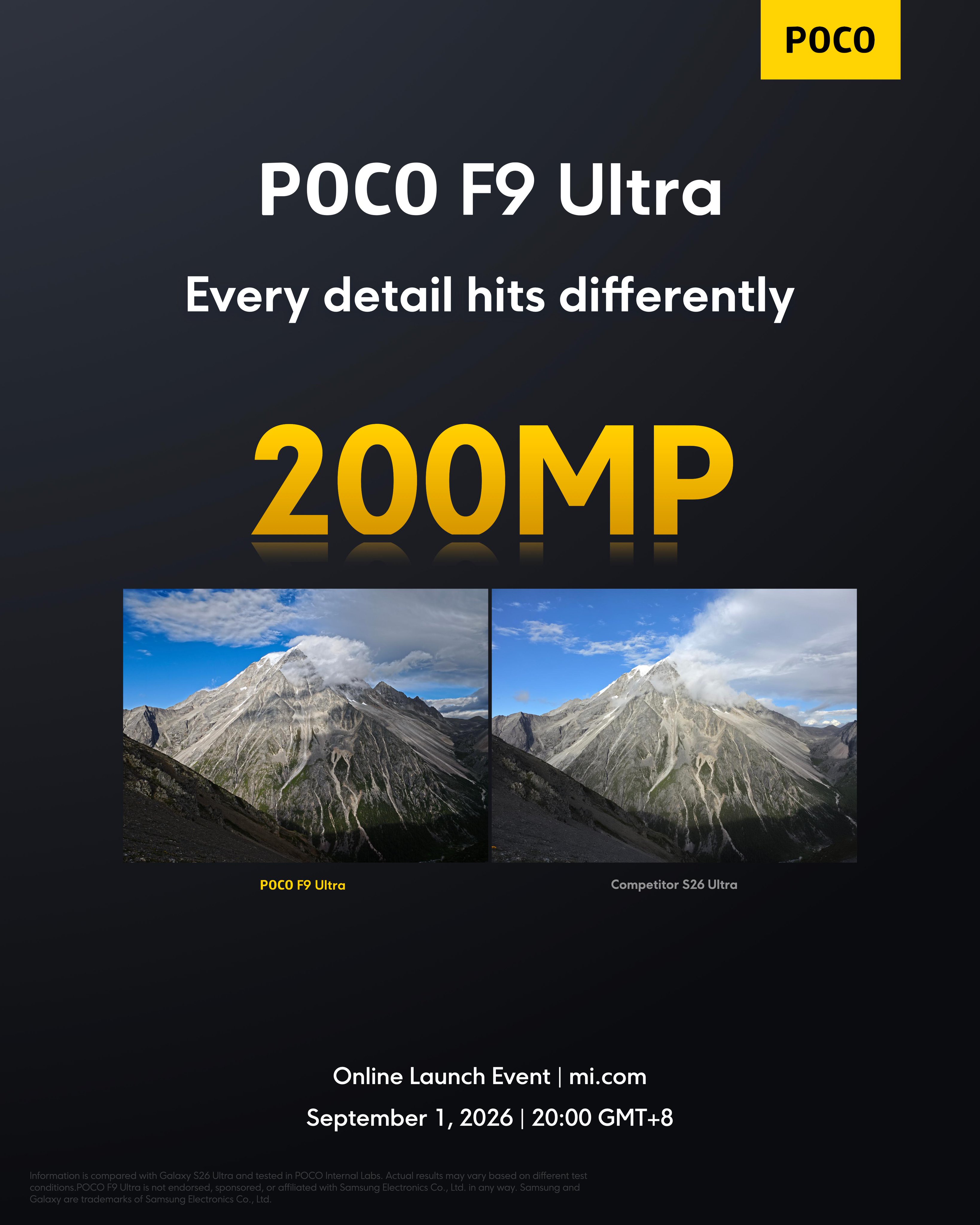 Poco F9 Ultra trang bị camera chính độ phân giải 200MP