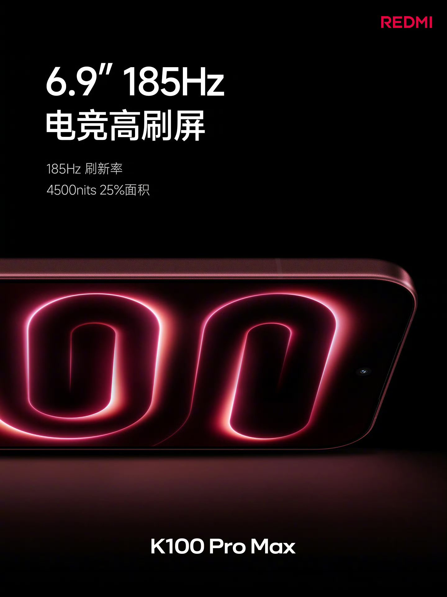 Redmi K100 Pro Max trang bị tấm nền AMOLED kích thước 6,9 inch