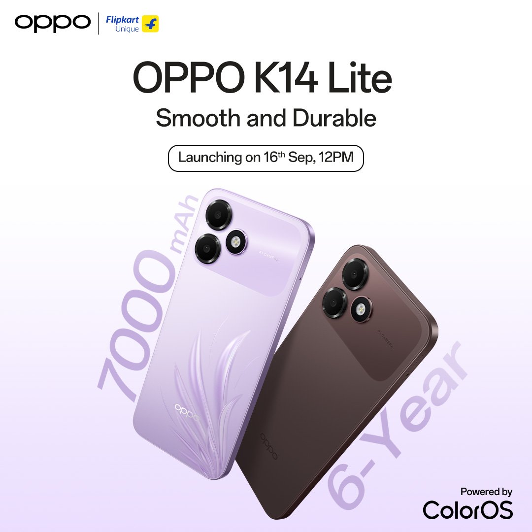 Oppo K14 Lite 4G ra mắt ngày 16 tháng 9 năm 2026