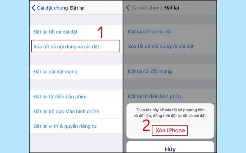 Kiểm tra iCloud ẩn bằng cách khôi phục cài đặt gốc bước 2