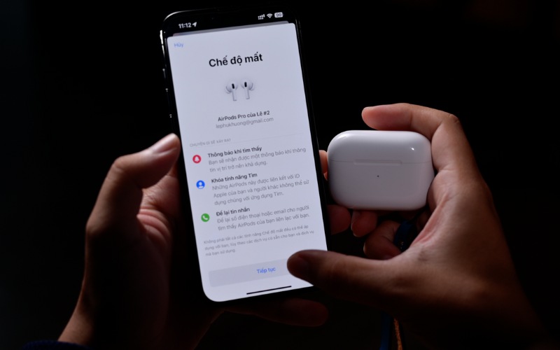 Bấm quên AirPods và thiết lập lại mạng