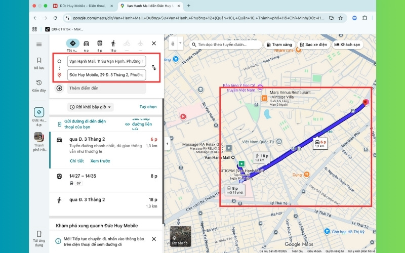 Cách sử dung Google Map trên máy tính