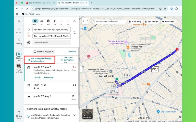 Cách sử dung Google Map trên máy tính bước 6