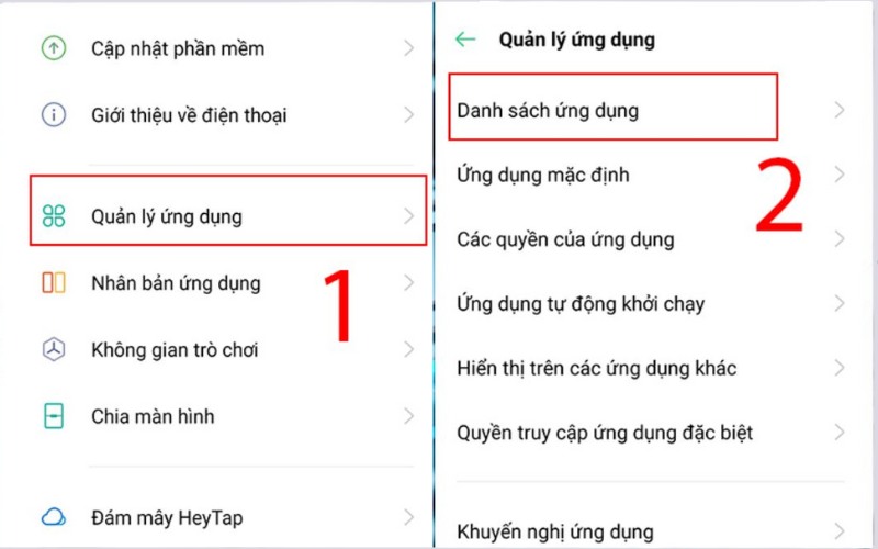 Gỡ cài đặt ứng dụng gây xung đột - Bước 1