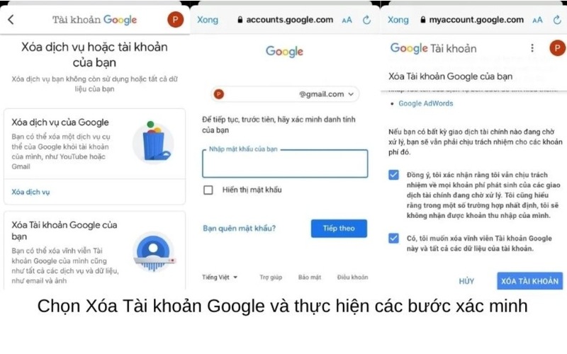 Cách gỡ tài khoản Google khỏi điện thoại iPhone bước 3