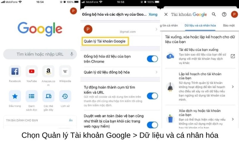 Cách gỡ tài khoản Google khỏi điện thoại iPhone