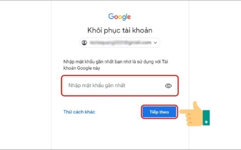 Cách khôi phục được tài khoản Google sau khi xóa bước 2