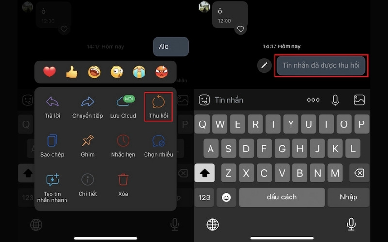 Cách sửa tin nhắn Zalo đã gửi bằng điện thoại