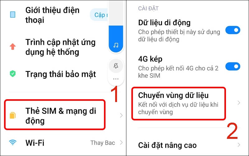 Cách chuyển vùng dữ liệu trên điện thoại Android