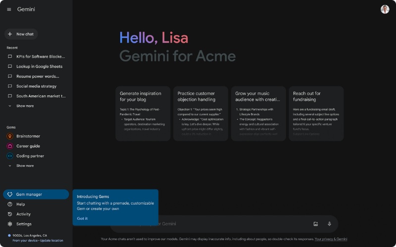 Cách sử dụng Google Gemini trên máy tính