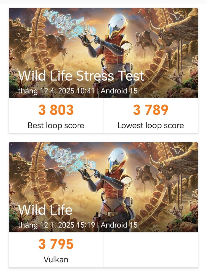 Điểm số 3D Mark (Wild Life) của HONOR X9d