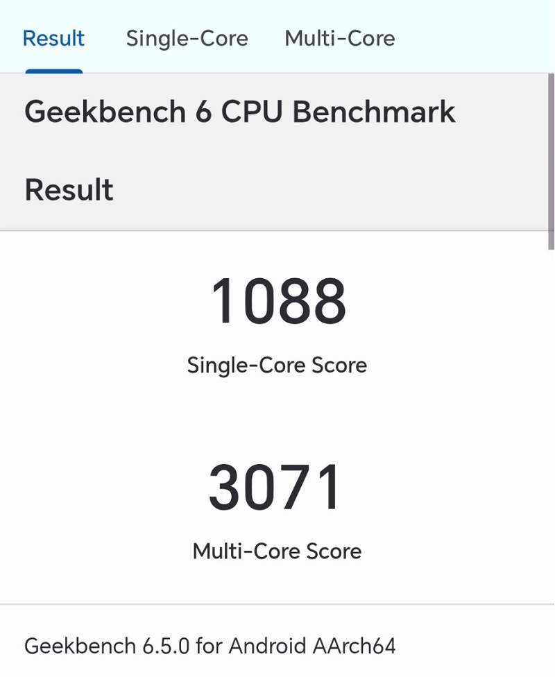 Điểm số Geekbench của HONOR X9d.