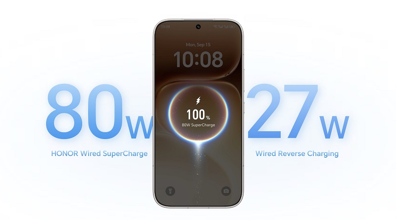 HONOR 600 Pro hỗ trợ sạc nhanh có dây 80W cực nhanh
