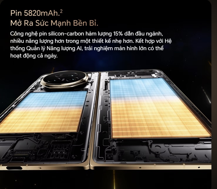  Honor Magic V5 sử dụng công nghệ pin silicon-carbon thế hệ mới