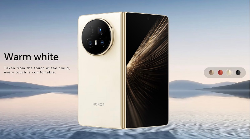 Honor Magic V5 màu trắng nhẹ nhàng